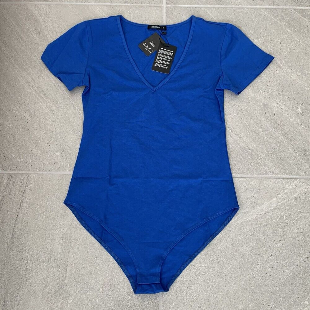 NWT Royal Blue Long Sleeve Bodysuit Size S
